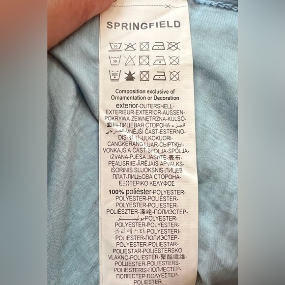 Springfield mesh sleeveless top in sky blue. European size 36 or US size S. - Picture 4 of 4